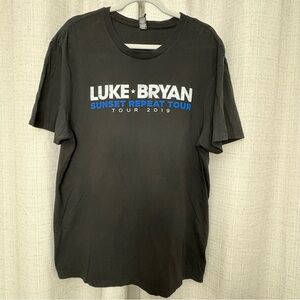 Luke Bryan 2019 Sunset Repeat Tour Black Country Concert Unisex T Shirt Size XL